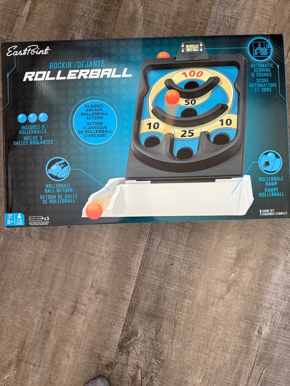 Summer fun.  Rockin' Rollerball Arcade Game - Blue & Yellow